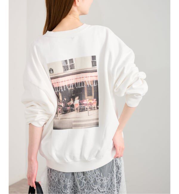U by SPICK&SPAN「《予約》photo print スウェット」|スウェット・ジャージ|ホワイト