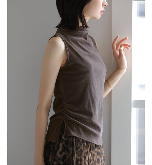  「《予約》【洗える】チュールフロッキーハイネックカット」|Tシャツ・カットソー|
