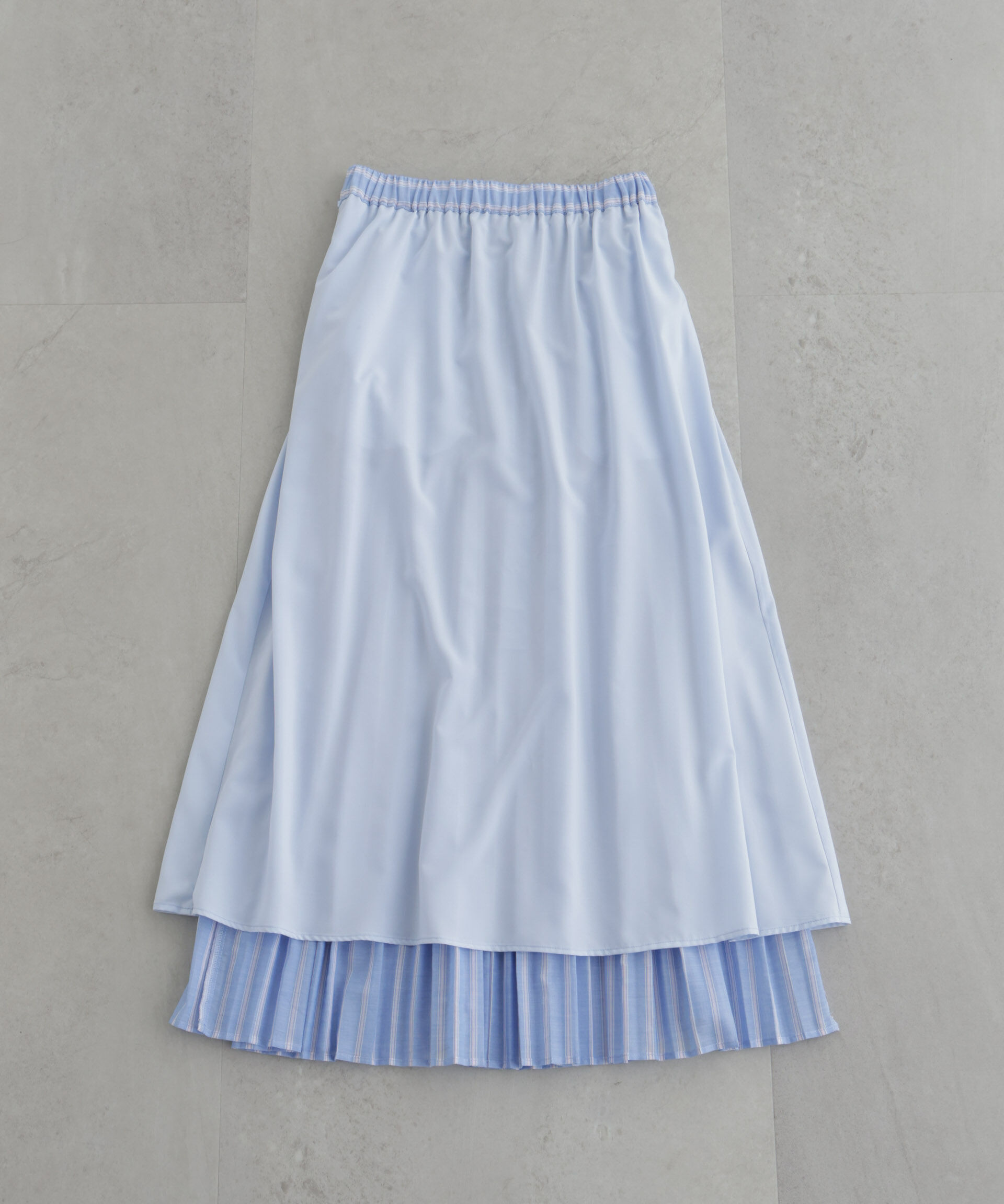 NANO universe「ストライププリーツマキシスカート」|スカート|