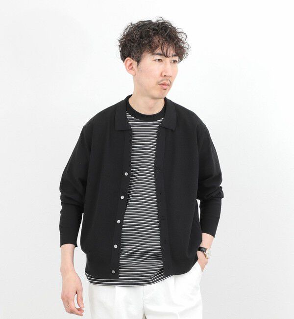 NOLLEY'S goodman「《SERIYA Cotton》吸湿カノコ襟付きカーディガン 26SS」|カーディガン|