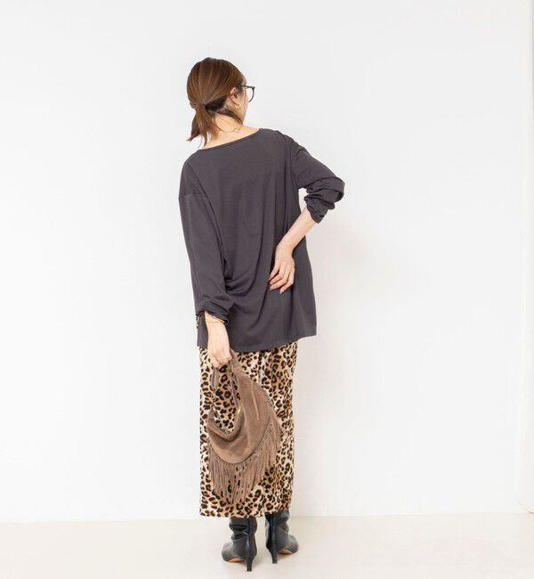 Rie Miller「《UVカット/接触冷感/防シワ》ウォッシャブルツイストスリーブプルオーバー」|Tシャツ・カットソー|