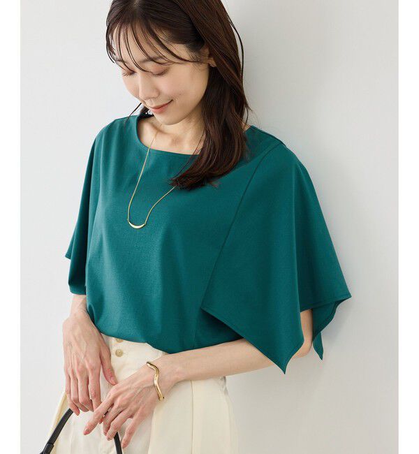 Rope&rsquo;Picnic「70シルケットハンカチスリーブトップス/UVカット・接触冷感」|Tシャツ・カットソー|