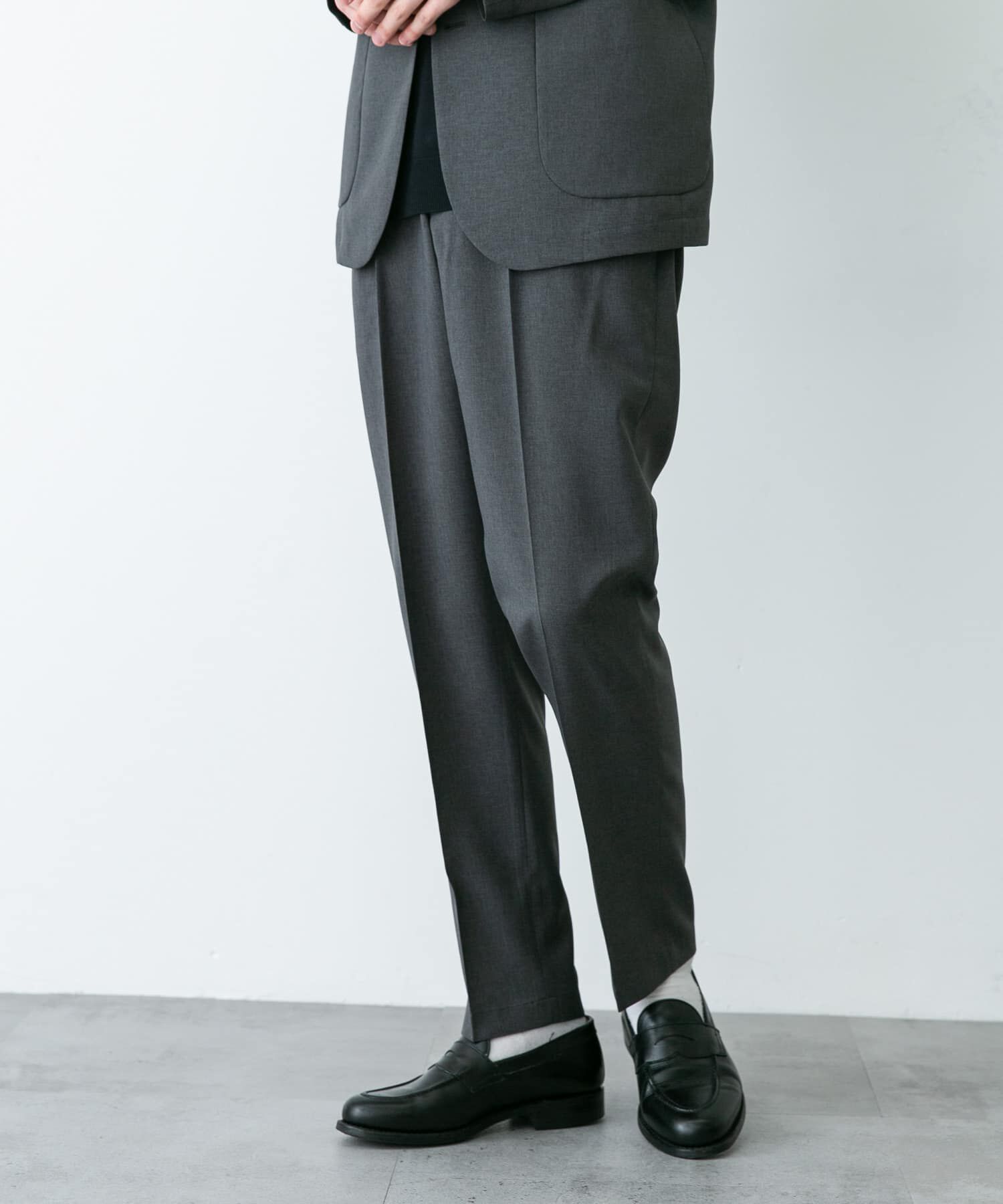 URBAN RESEARCH DOORS「LIFE STYLE TAILOR　リネンライクコンフォータブルパンツ」|スラックス|