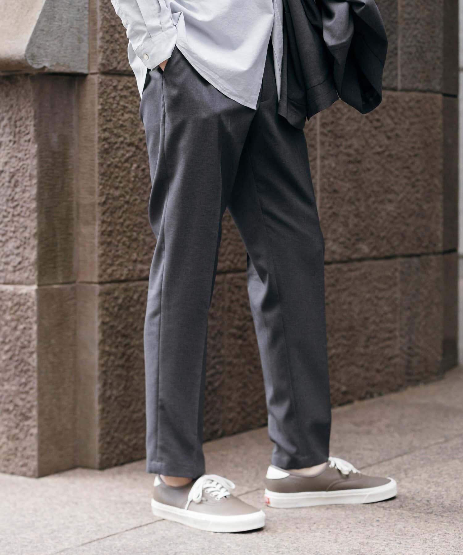 URBAN RESEARCH DOORS「LIFE STYLE TAILOR　リネンライクコンフォータブルパンツ」|スラックス|