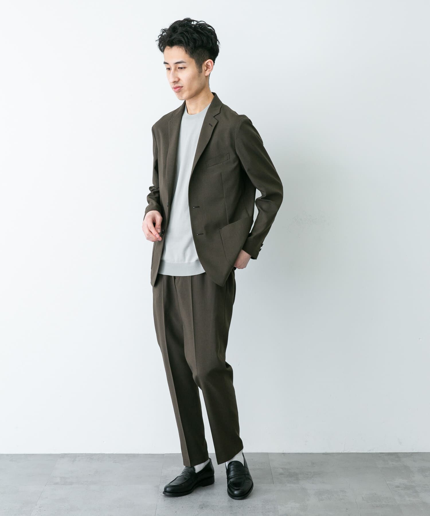 URBAN RESEARCH DOORS「LIFE STYLE TAILOR　リネンライクコンフォータブルパンツ」|スラックス|
