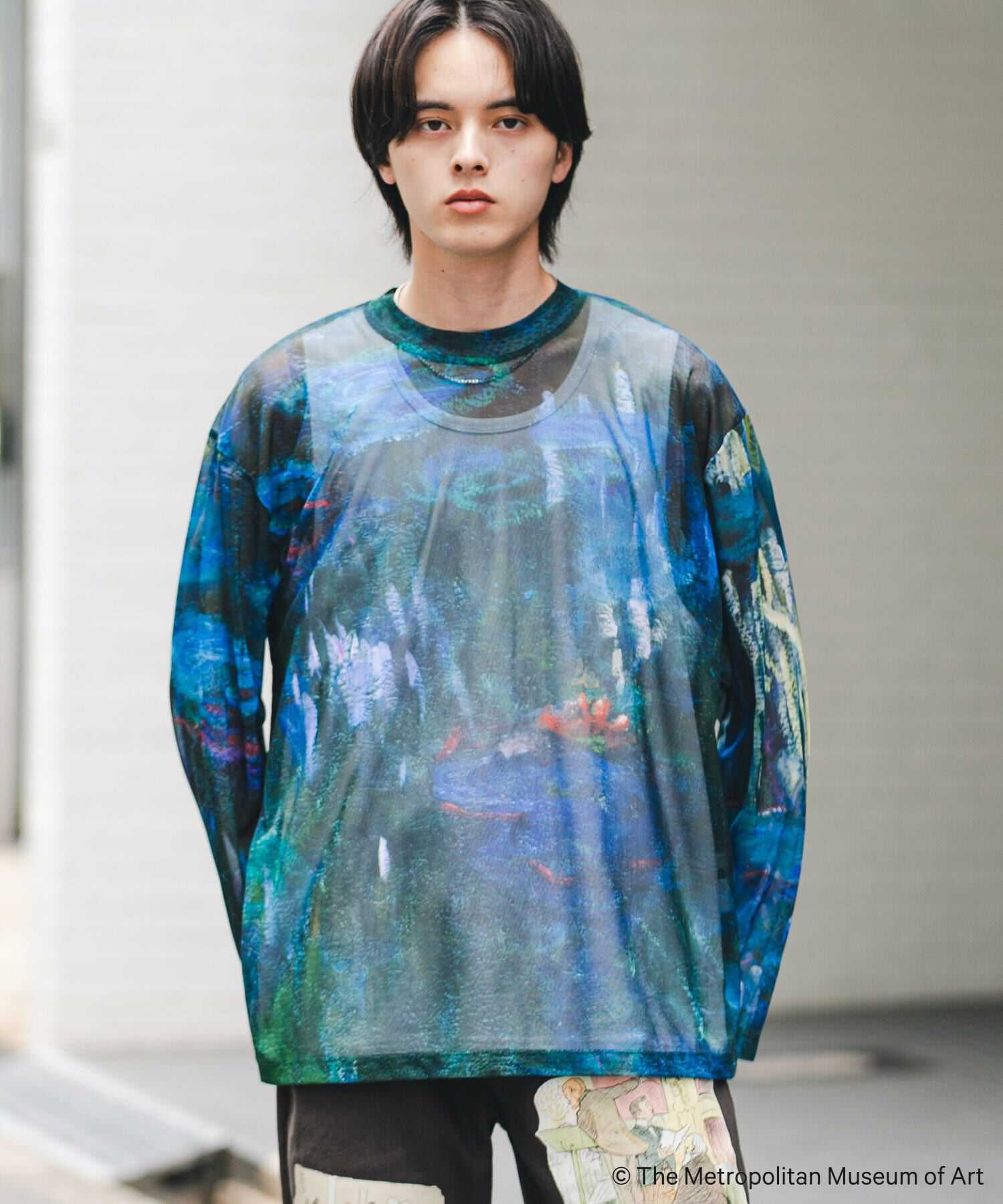 SENSE OF PLACE by URBAN RESEARCH「『別注』The Met&times;SENSE OF PLACE　シアーロングTシャツ(モネ)」|Tシャツ・カットソー|