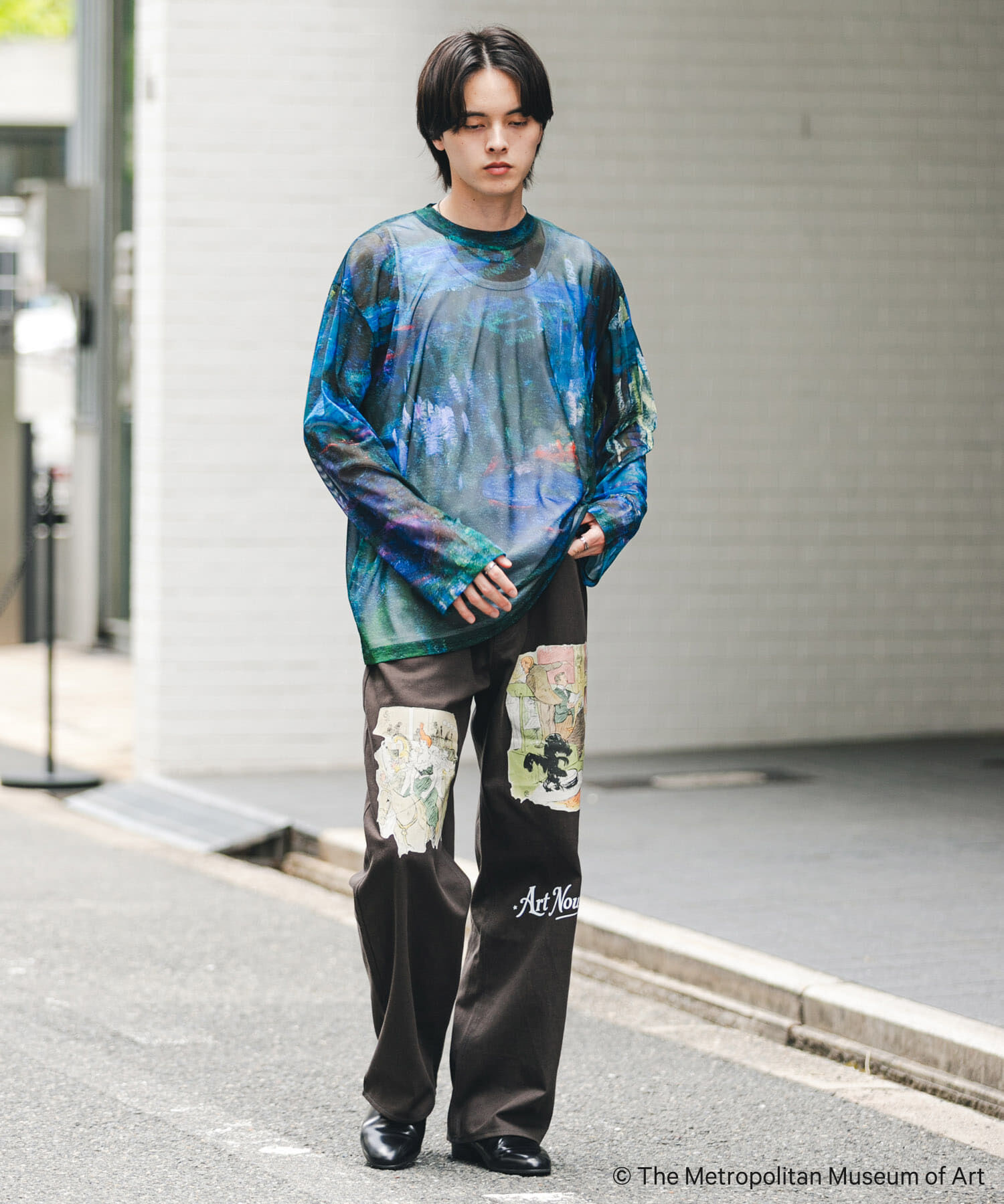 SENSE OF PLACE by URBAN RESEARCH「『別注』The Met&times;SENSE OF PLACE　シアーロングTシャツ(モネ)」|Tシャツ・カットソー|