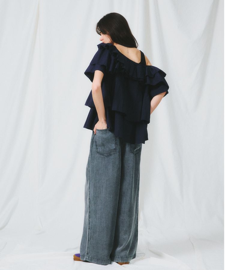 GARAGE OF GOOD CLOTHING「ラッフルギャザー2WAYブラウス」|シャツ・ブラウス|