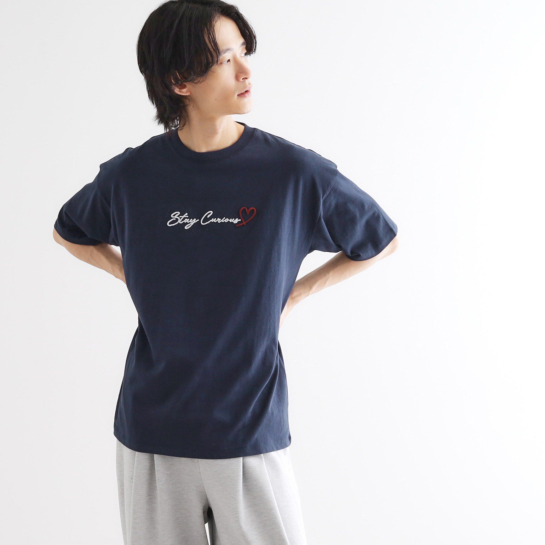tk.TAKEO KIKUCHI「ハート＆フラワーTシャツ」|Tシャツ・カットソー|