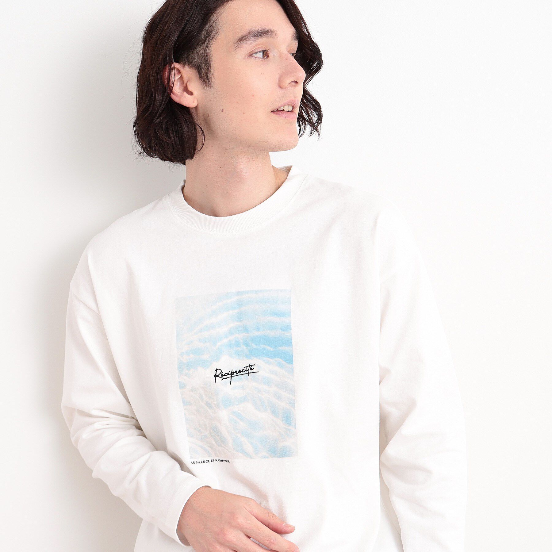 THE SHOP TK「オーガニックコットンフォトプリントTシャツ」|Tシャツ・カットソー|オフホワイト(003