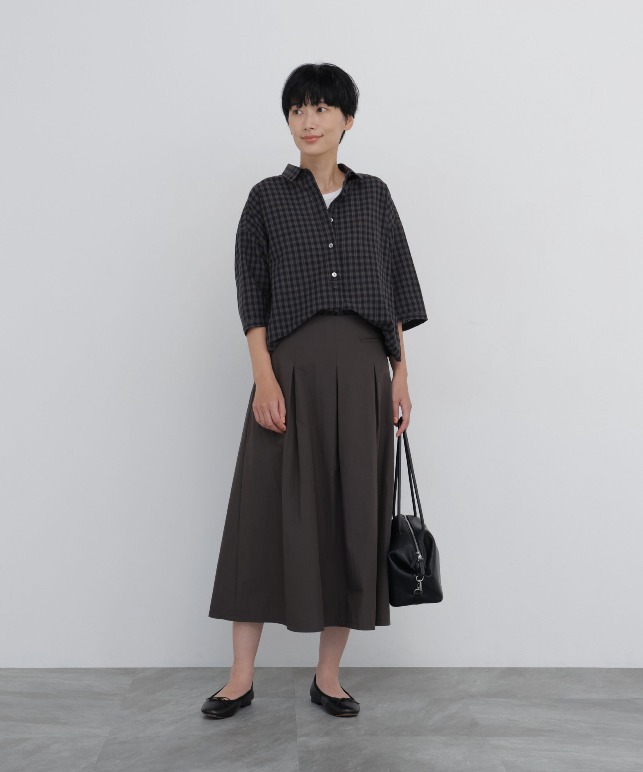  「◆スラブローンミニカラーシャツブラウス」|シャツ・ブラウス|