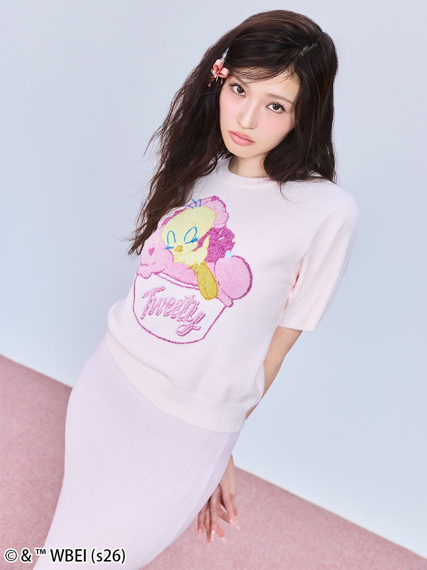 SNIDEL HOME「【Tweety】モチーフニットプルオーバー」|ルームウェア|
