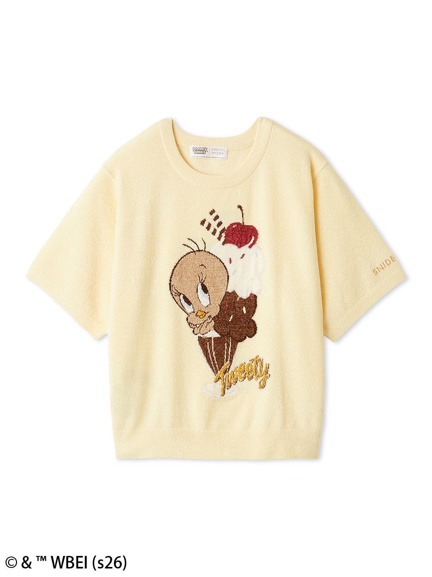 SNIDEL HOME「【Tweety】モチーフニットプルオーバー」|ルームウェア|YEL