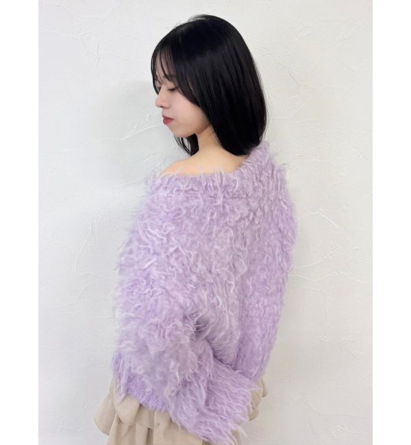 dazzlin「リップルカールVネックニット」|ニット・セーター|