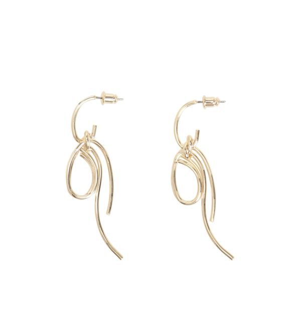 EMODA「DROOP RIBBON PIERCE」|その他|ゴールド