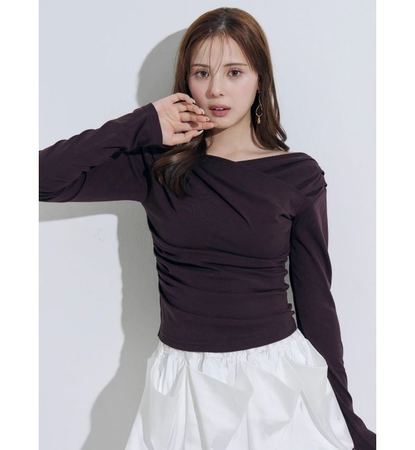MERCURYDUO「オフショルタックトップス」|Tシャツ・カットソー|