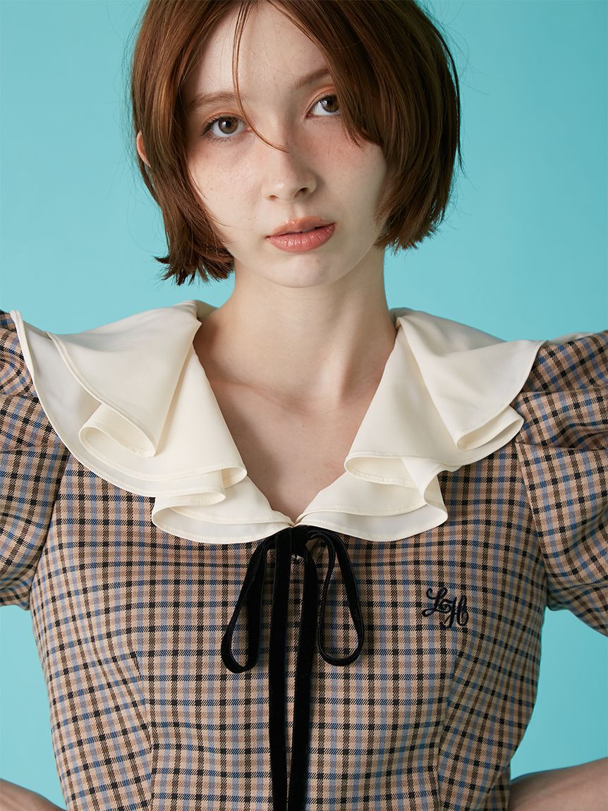 LILY BROWN「【LILY BROWN&times;Hearts2Hearts】フレアカラートップス」|Tシャツ・カットソー|