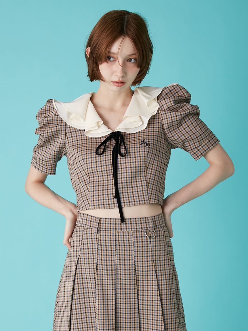 LILY BROWN「【LILY BROWN&times;Hearts2Hearts】フレアカラートップス」|Tシャツ・カットソー|