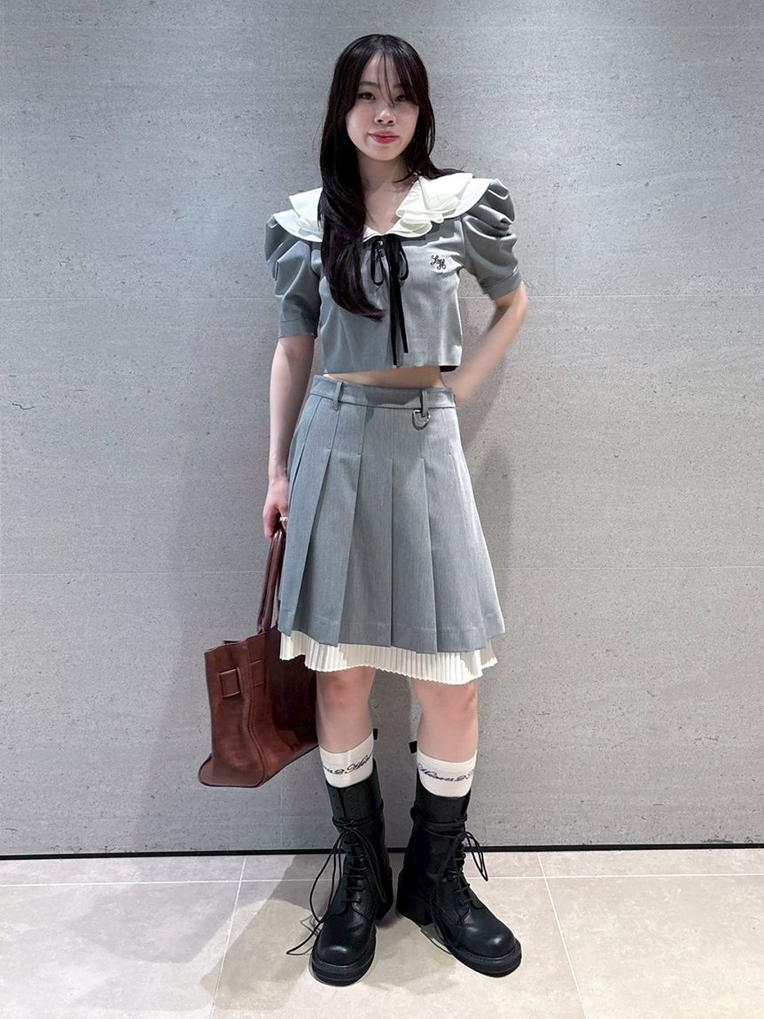 LILY BROWN「【LILY BROWN&times;Hearts2Hearts】フレアカラートップス」|Tシャツ・カットソー|
