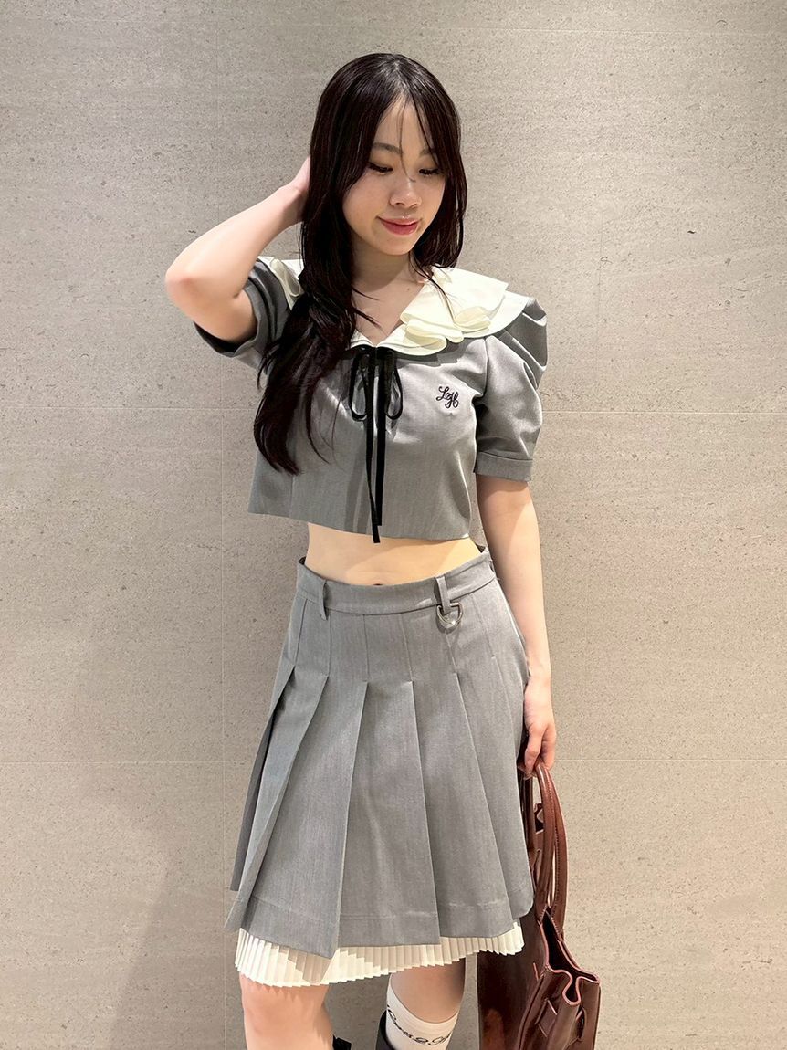 LILY BROWN「【LILY BROWN&times;Hearts2Hearts】フレアカラートップス」|Tシャツ・カットソー|