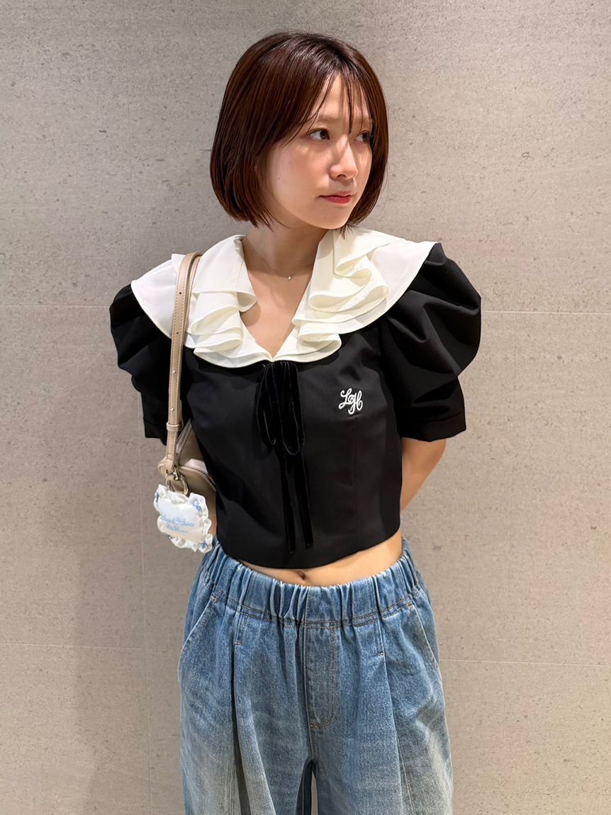 LILY BROWN「【LILY BROWN&times;Hearts2Hearts】フレアカラートップス」|Tシャツ・カットソー|