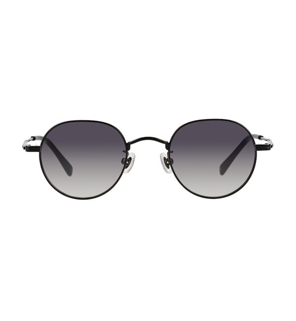  「SUNCUTGlasses/UV100%CUT ボストン型 サングラス [度無し専用] 丸 メタル 紫外線対策 UVカット」|サングラス|