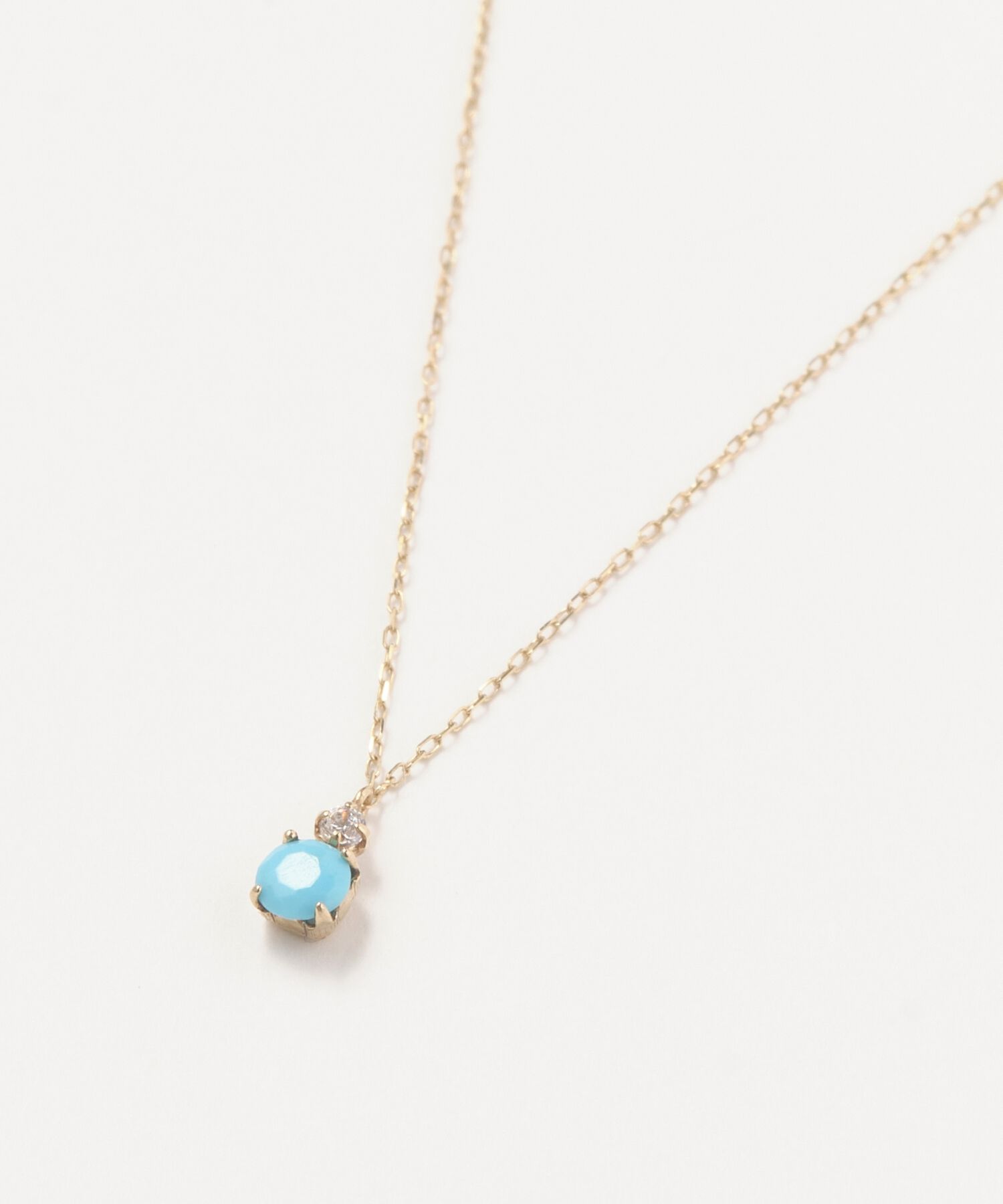 Phoebe「【K10】ジュエルラックネックレス　ターコイズ/BOX付き/全長:40cm」|ネックレス|