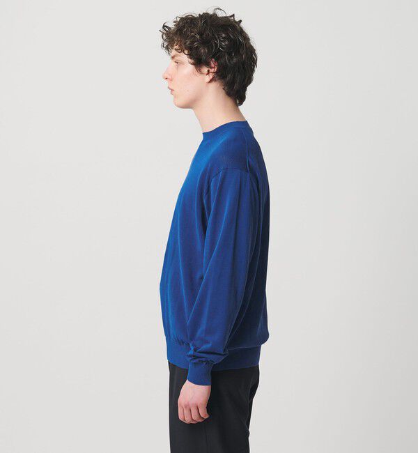 UNITED ARROWS「ハイツイストコットン ハイゲージ クルーネックニット 接触冷感」|ニット・セーター|