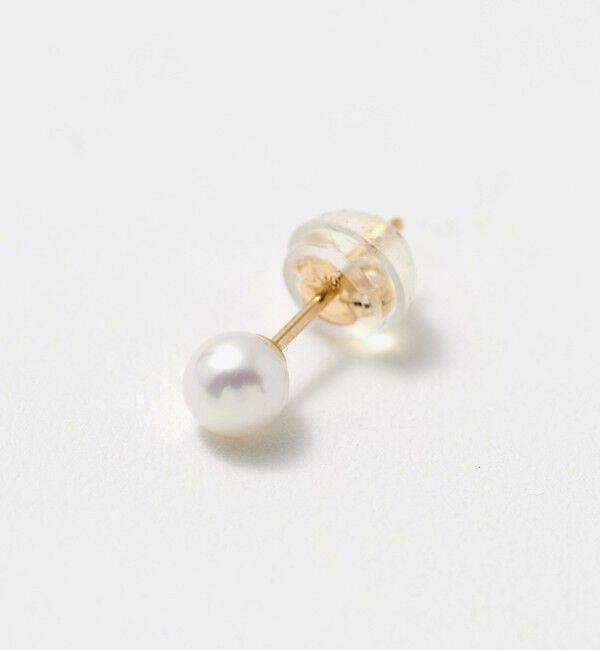 BEAUTY&YOUTH UNITED ARROWS「K10 淡水パール ピアス/4mm」|ピアス|