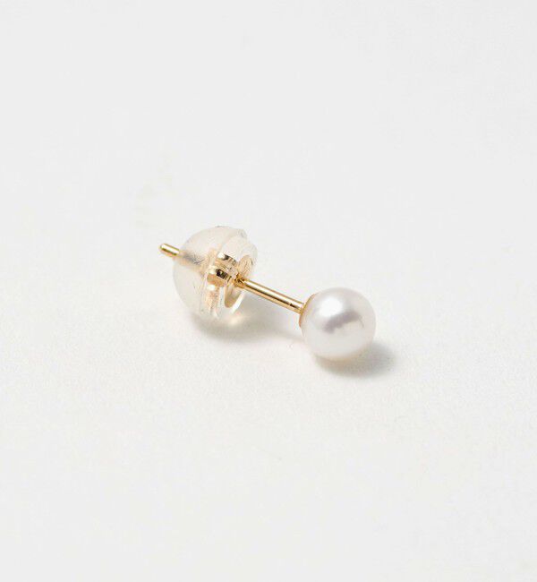 BEAUTY&YOUTH UNITED ARROWS「K10 淡水パール ピアス/4mm」|ピアス|