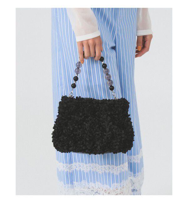 Ray BEAMS 「【別注】Casselini / フルフル バッグ」|パーティーバッグ|BLACK