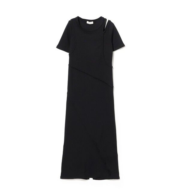 Ray BEAMS 「キリカエ リブ カット ワンピース」|ワンピース|BLACK