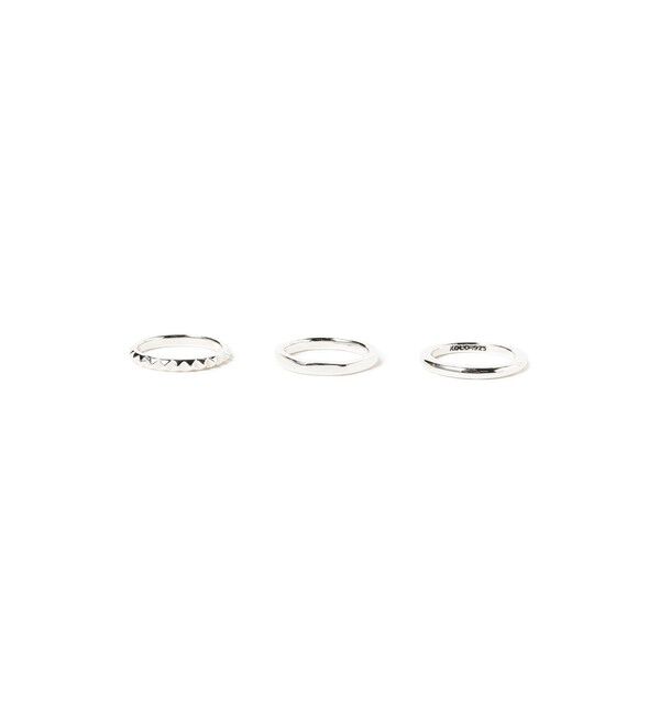 BEAMS「XOLO JEWELRY / Triple with Spike Ring」|リング|SILVER