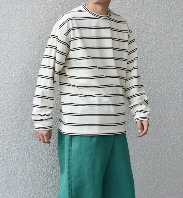 SHIPS any「【SHIPS any別注】sports wear: レトロ カラー ボーダー Tシャツ (ロンT)◇」|Tシャツ・カットソー|
