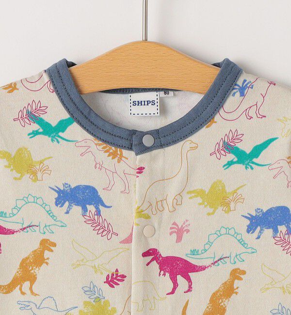 SHIPS KIDS「SHIPS KIDS:70～80cm / ダイナソー ロンパース」|ロンパース|