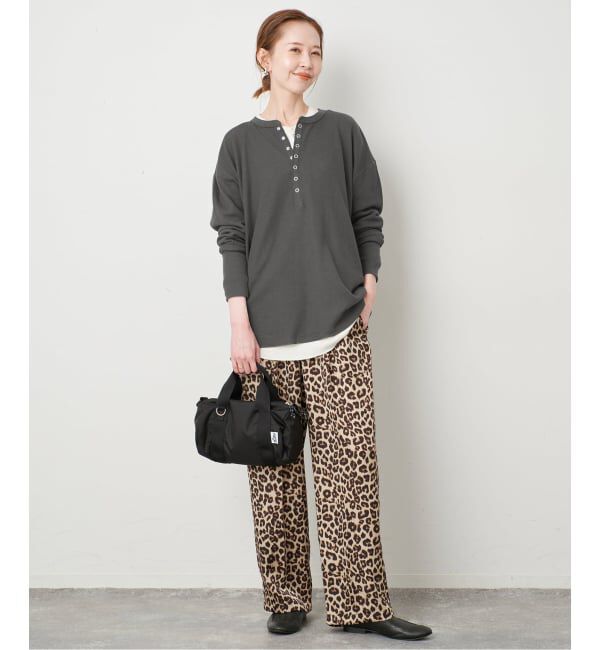 SLOBE IENA「《予約》HANES/ヘインズ SLOBE別注 ヘンリーネックワッフル ロンTEE」|Tシャツ・カットソー|