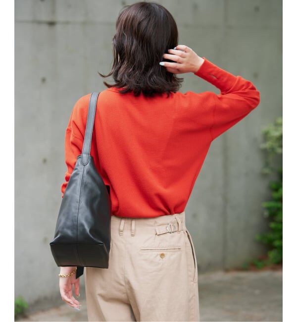 SLOBE IENA「《予約》HANES/ヘインズ SLOBE別注 ヘンリーネックワッフル ロンTEE」|Tシャツ・カットソー|