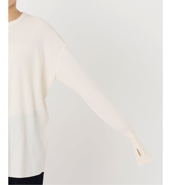 SLOBE IENA「《予約》HANES/ヘインズ SLOBE別注 ヘンリーネックワッフル ロンTEE」|Tシャツ・カットソー|