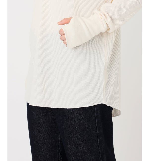 SLOBE IENA「《予約》HANES/ヘインズ SLOBE別注 ヘンリーネックワッフル ロンTEE」|Tシャツ・カットソー|