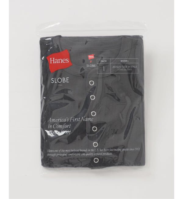 SLOBE IENA「《予約》HANES/ヘインズ SLOBE別注 ヘンリーネックワッフル ロンTEE」|Tシャツ・カットソー|