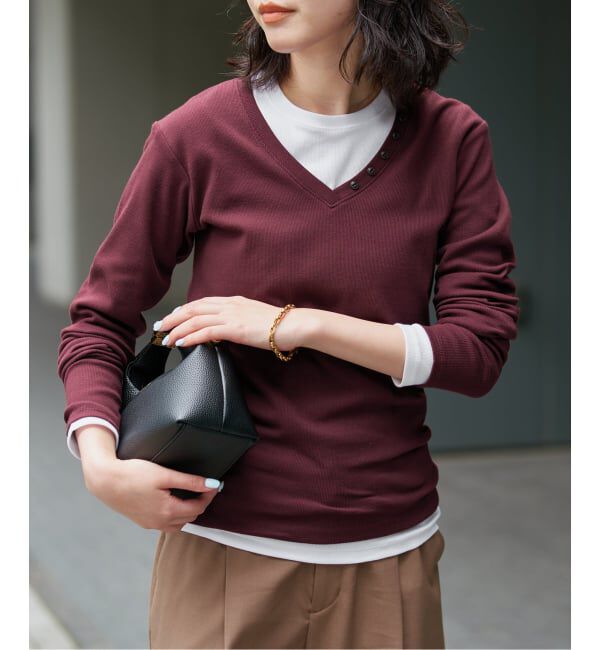 SLOBE IENA「《2枚セット/予約》HANES/ヘインズ SLOBE別注 2PACK リブロンTEE」|Tシャツ・カットソー|