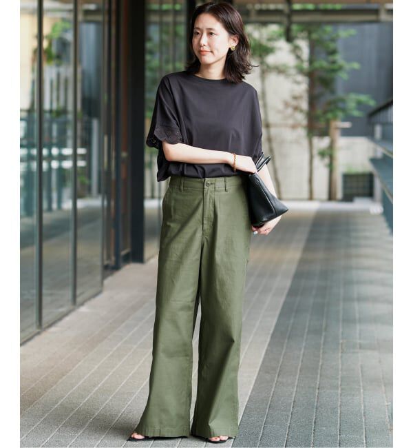 SLOBE IENA「《4サイズ展開/WEB限定/予約》コットンストレートパンツ」|カーゴ|