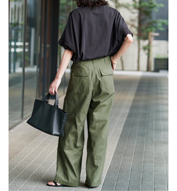 SLOBE IENA「《4サイズ展開/WEB限定/予約》コットンストレートパンツ」|カーゴ|