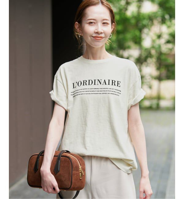 SLOBE IENA「《予約》スラブピグメントロゴTEE」|Tシャツ・カットソー|