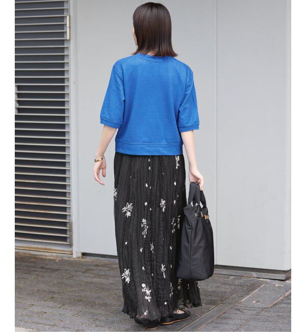 SLOBE IENA「《一部カラーWEB限定》エンブロイダリーワッシャープリーツスカート」|スカート|
