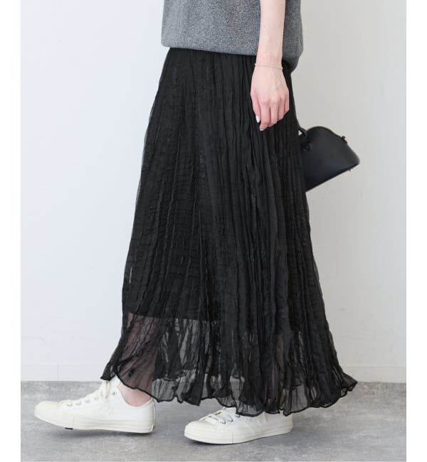 SLOBE IENA「《一部カラーWEB限定》エンブロイダリーワッシャープリーツスカート」|スカート|
