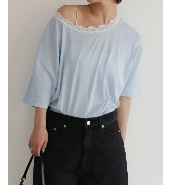 SLOBE IENA「《追加》miller/ミラー SLOBE別注 レースシアーTEE」|Tシャツ・カットソー|