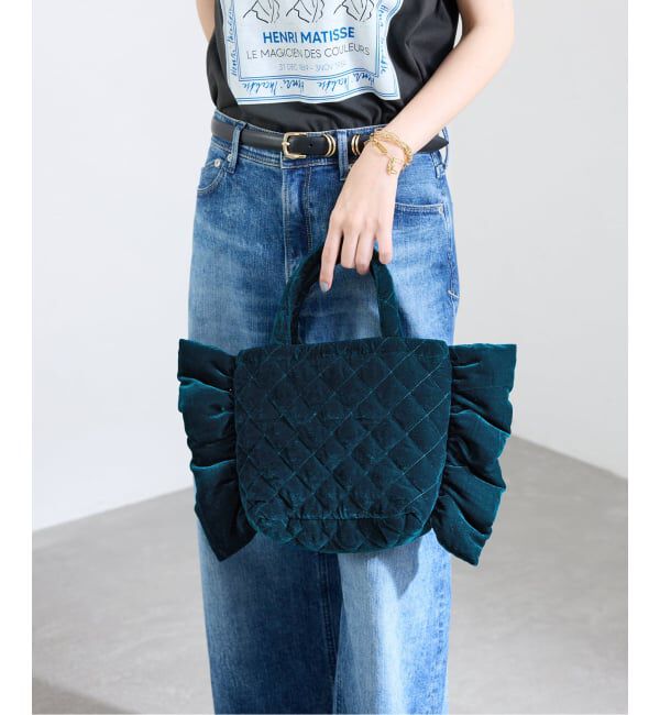 IENA「《予約》MALUS/マリュス Ruffle mini bag バッグ  MSG-025」|ハンドバッグ|