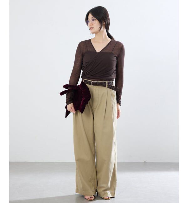 IENA「《予約》JAMIRAY/ジャミレイ LEATHER MESH BELT ベルト 254-270801」|ベルト|