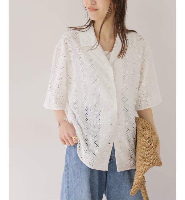 JOURNAL STANDARD relume「《一部WEB限定追加》コットンカットワーク刺繍開襟シャツ」|シャツ・ブラウス|